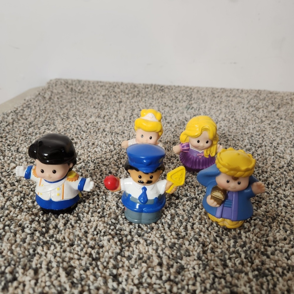 Fisher-Price Little People Disney Princess Rapunzel Cinderella Prince Eric Lot 5